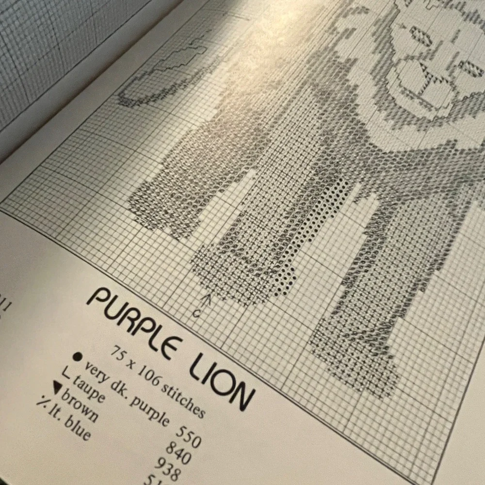 Ginnie Thompson Nursery Animals Martha Schmidt Cross Stitch Pattern Book 1981